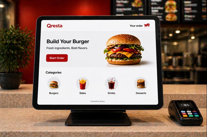 Modern restaurant Qresta website design