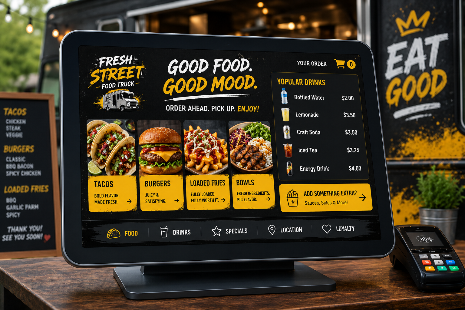 Food Truck Qresta website design