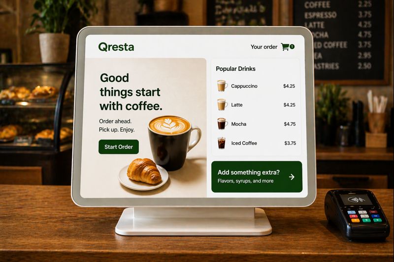 Coffee shop Qresta website design